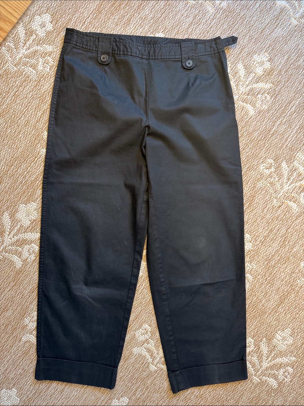 Talbots Black Straight-Leg Chinos